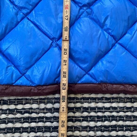 🌿 J Crew Womens Burgundy Blue Quilted Down Puffer Bomber Collection Jacket XXS - Picture 10 of 10
